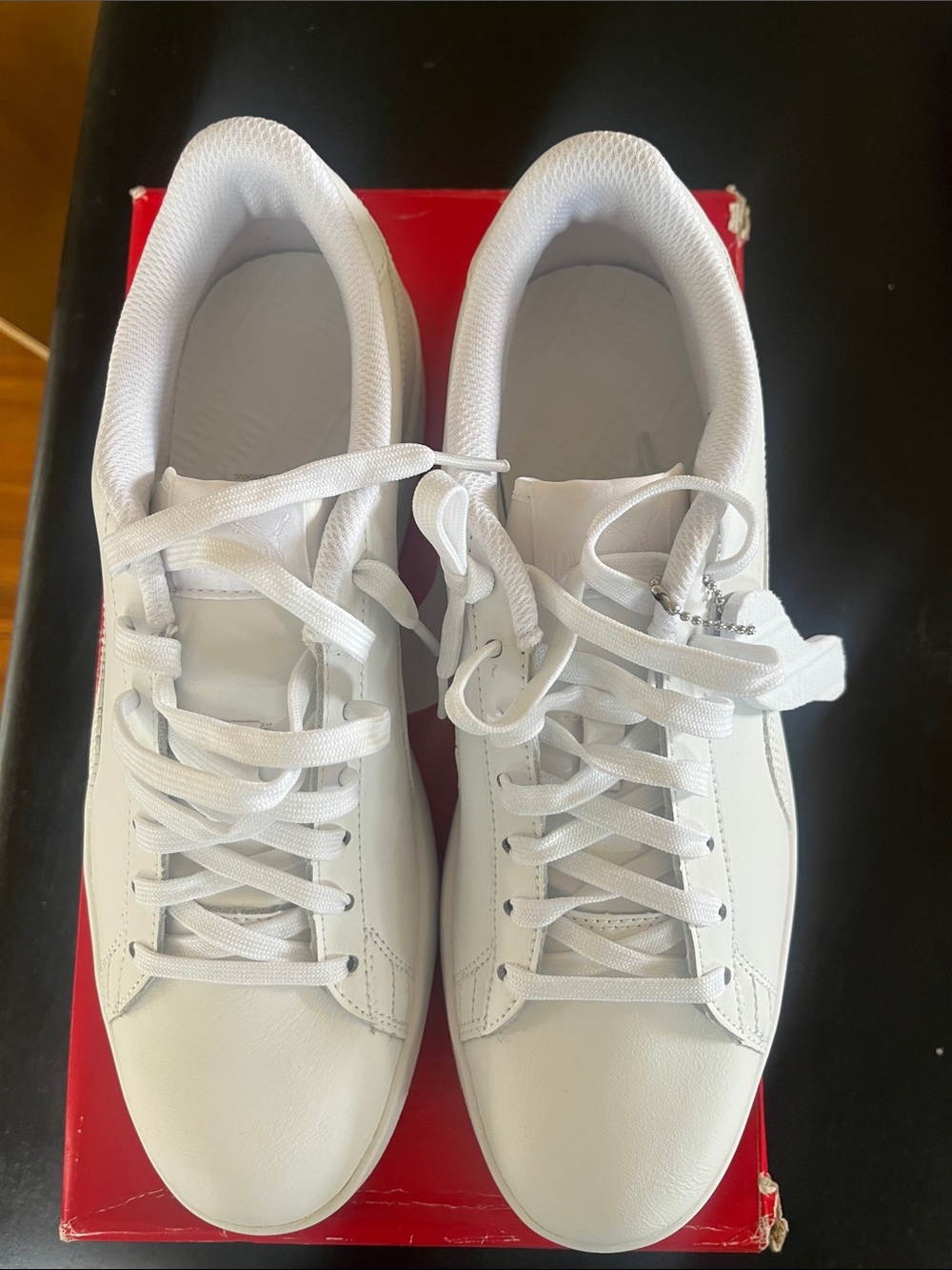 Puma White Low-Top Leather Sneakers